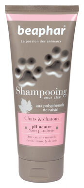 Beaphar - Shampoing pour chats & chatons aux extraits naturels de thé blanc & de soie - 200 ml
