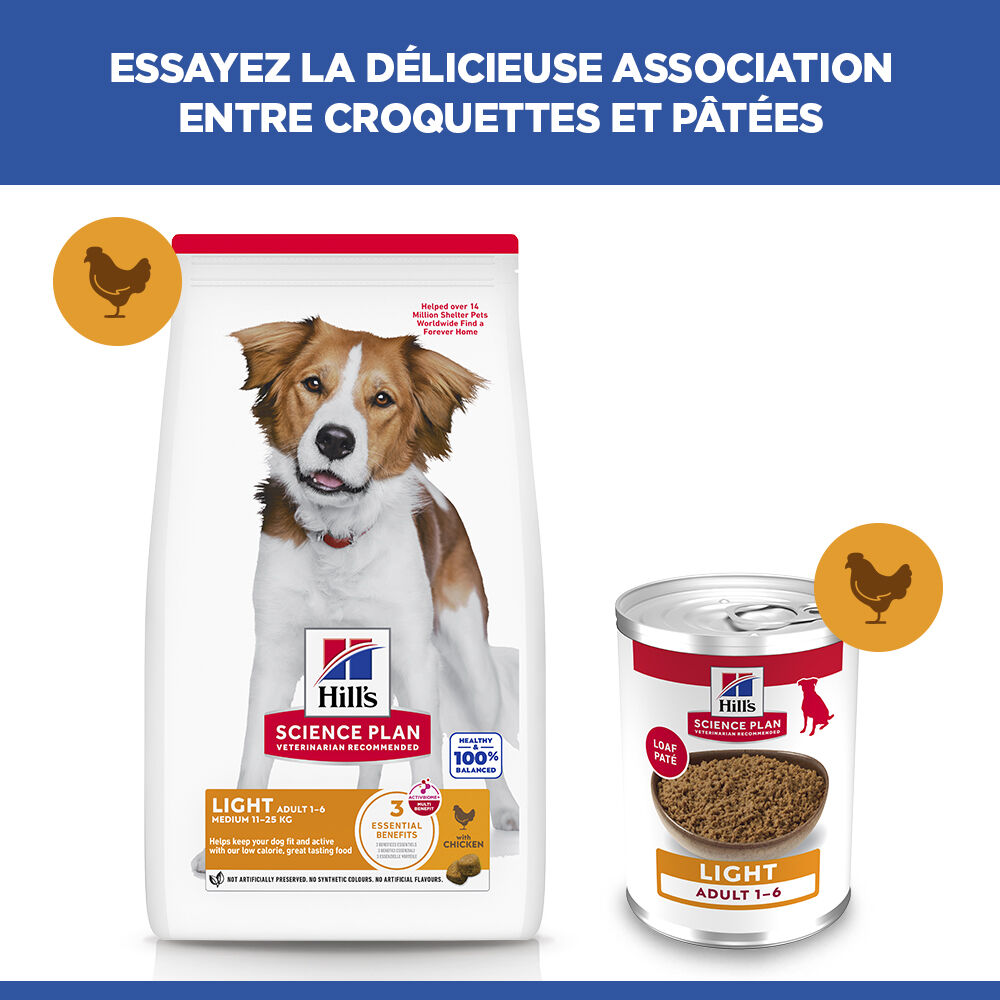 Hill's Science Plan - Adult Light Boite Pour Chien Poulet  - 370g Image num&eacute;ro 9