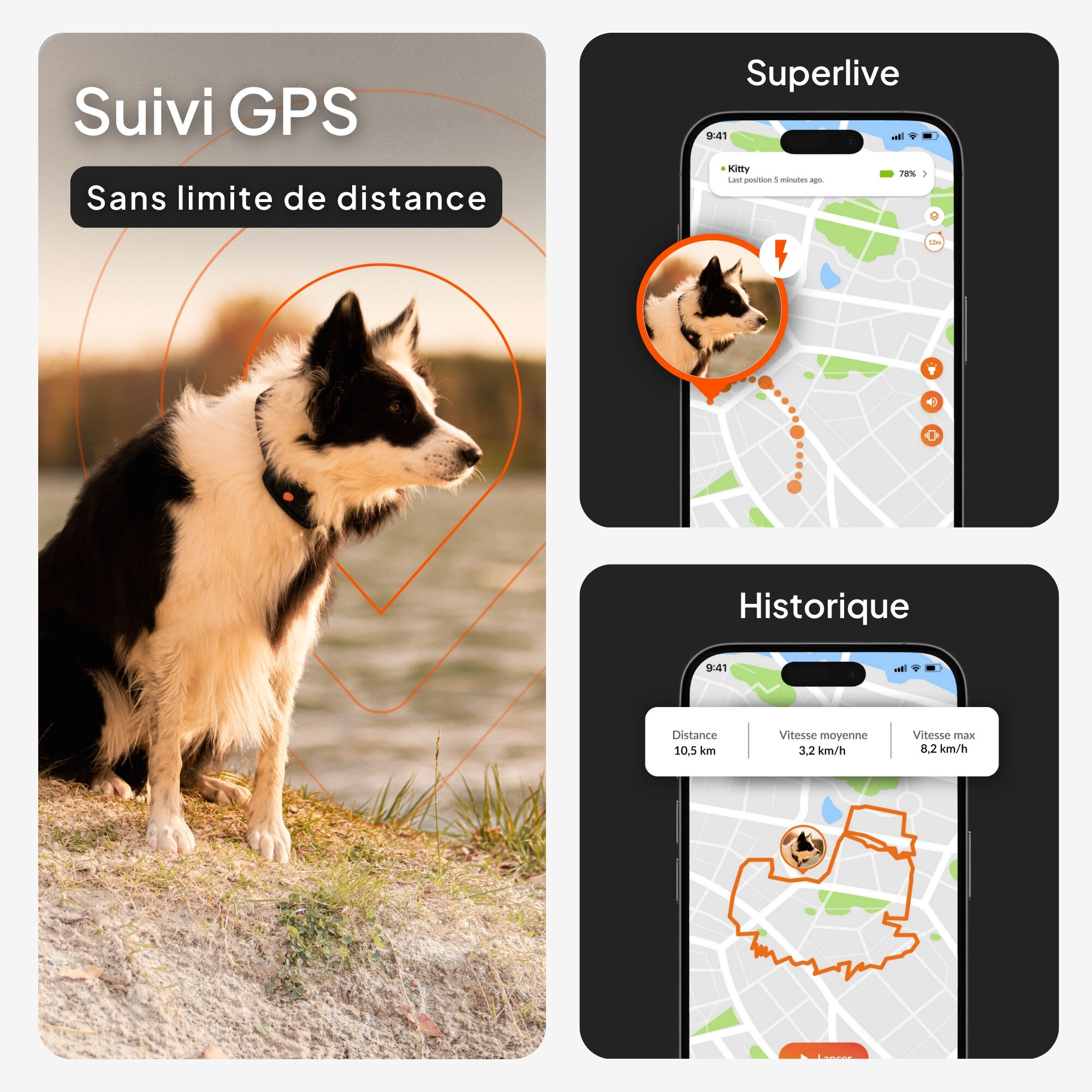 Weenect - Collier GPS XT Chiens - Noir Image num&eacute;ro 3
