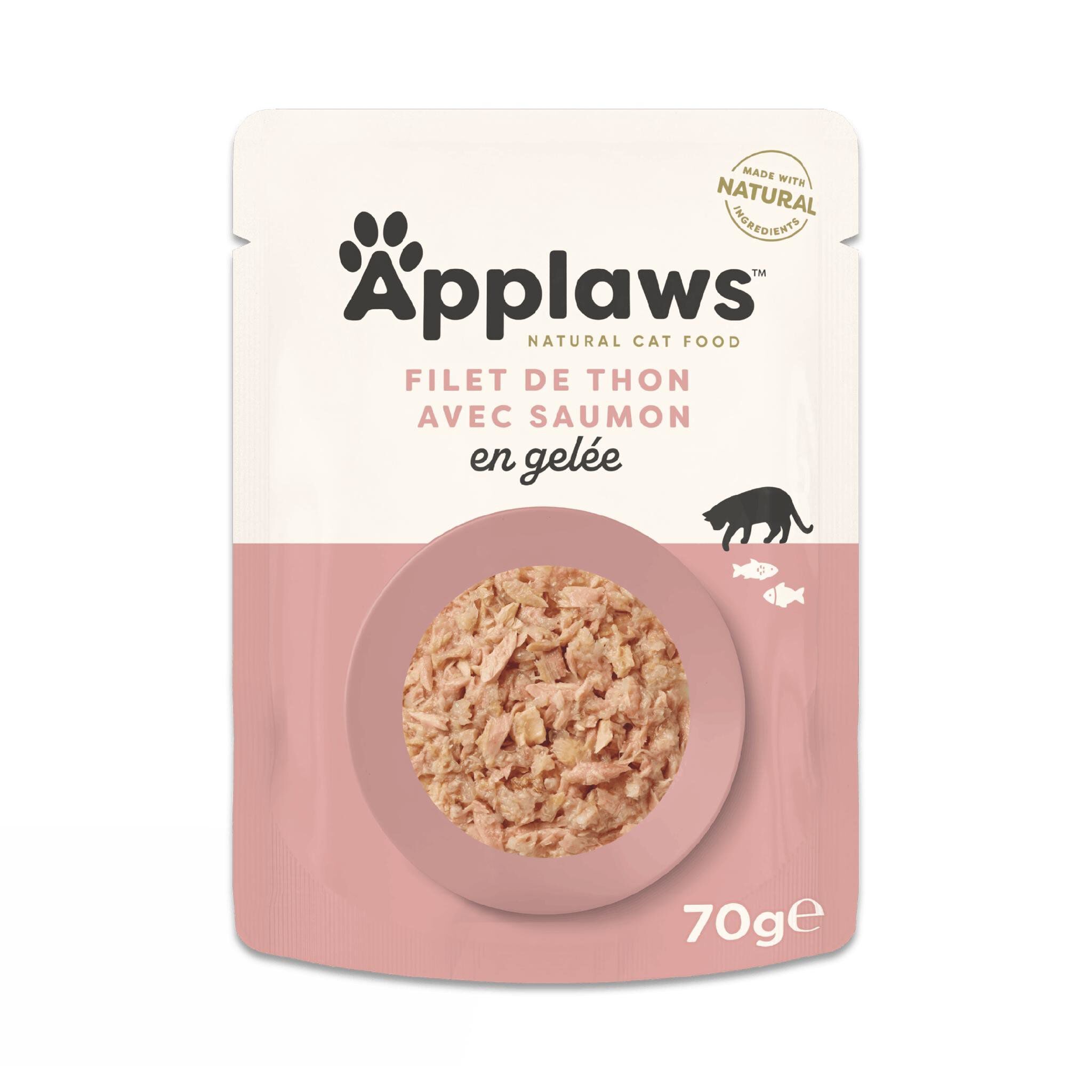 Applaws - Sachet Filet de Thon avec Saumon en Gel&eacute;e pour Chats - 70g Image num&eacute;ro 1