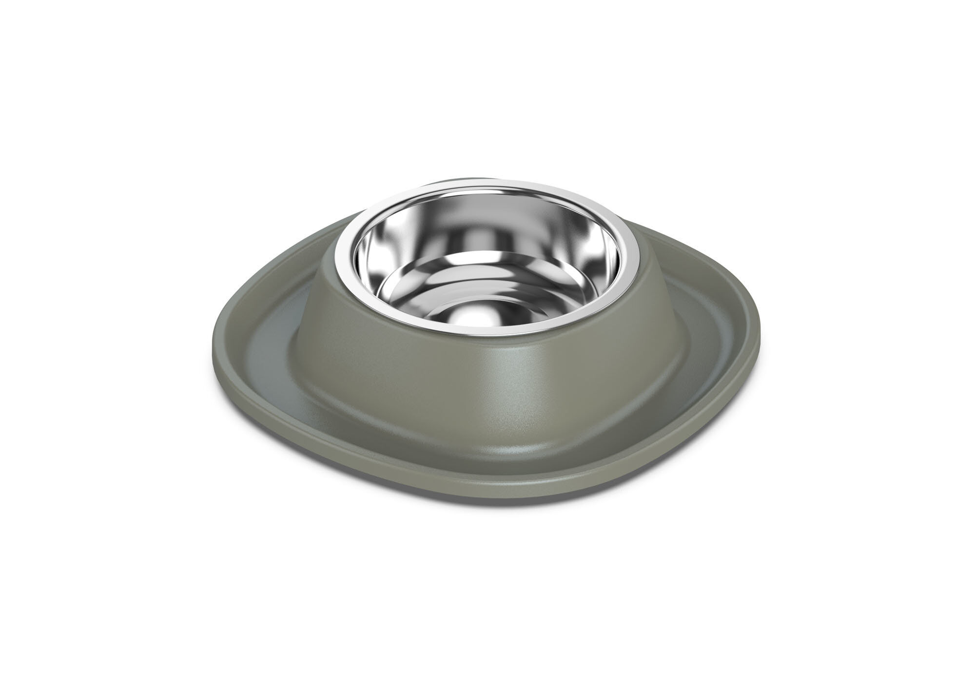 Animalis - Gamelle En Inox Soft Gris pour Chat - S Image num&eacute;ro 1
