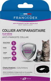 Francodex - Collier Antiparasitaire Icardine pour Chats et Chatons - Noir