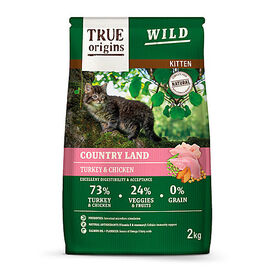 True Origins Wild - Croquettes Poulet &Dinde pour Chatons - 2Kg