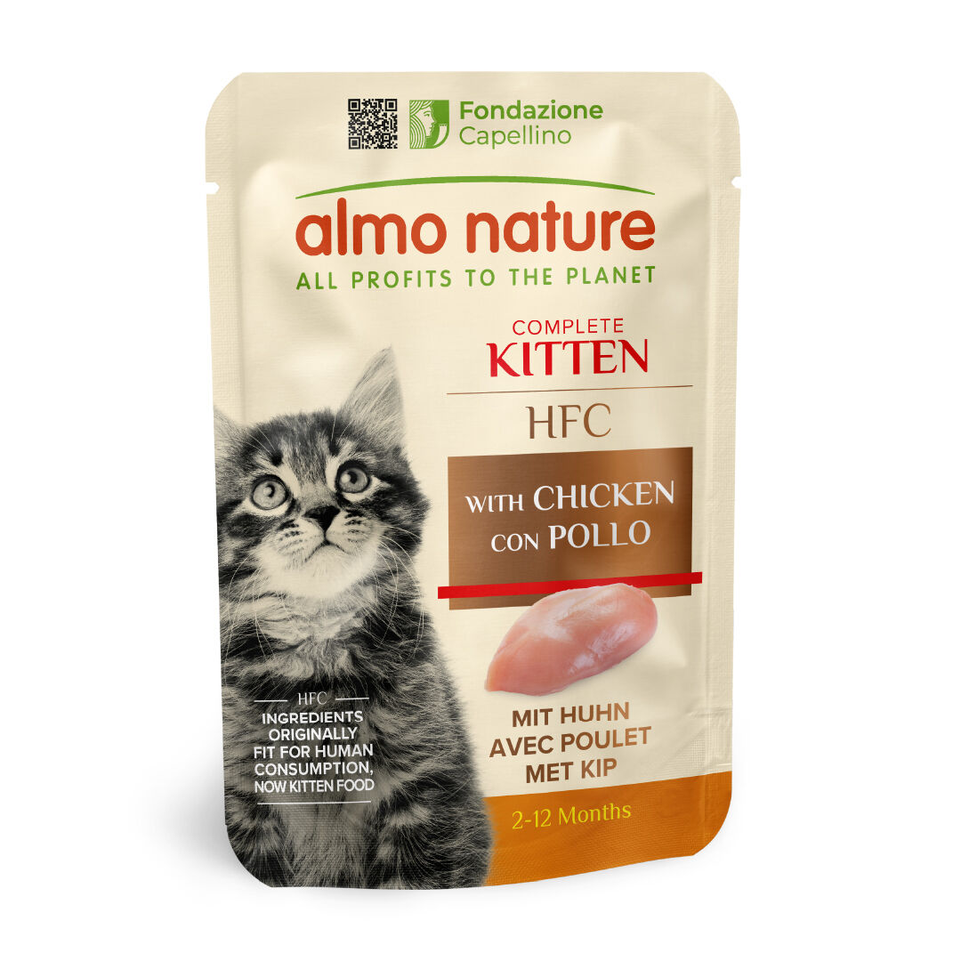 Almo Nature - P&acirc;t&eacute;e Hfc Natural au Poulet Chaton - 55g Image num&eacute;ro 1