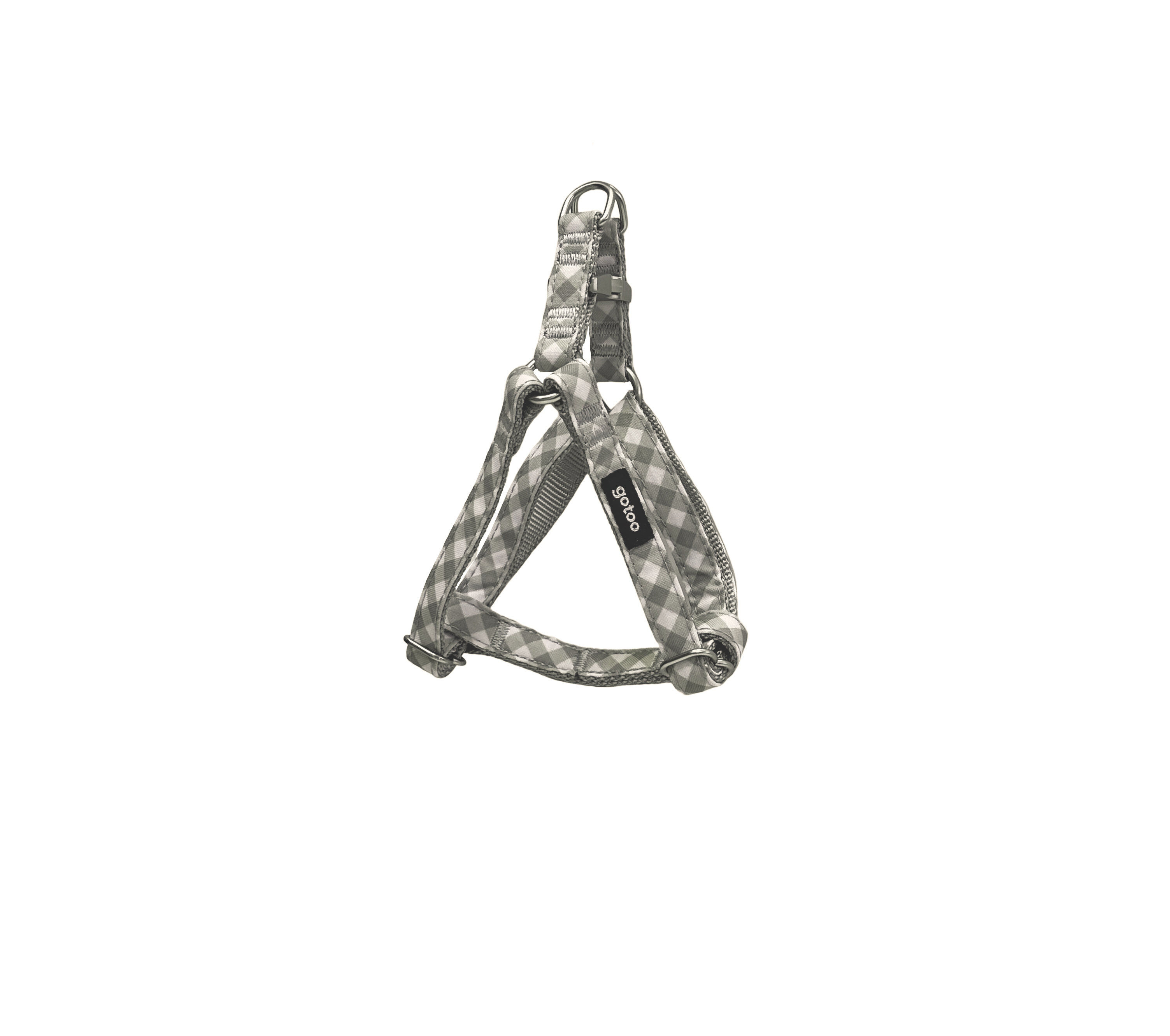 Gotoo - Harnais Vichy Gris pour Chien - XS Image num&eacute;ro 1