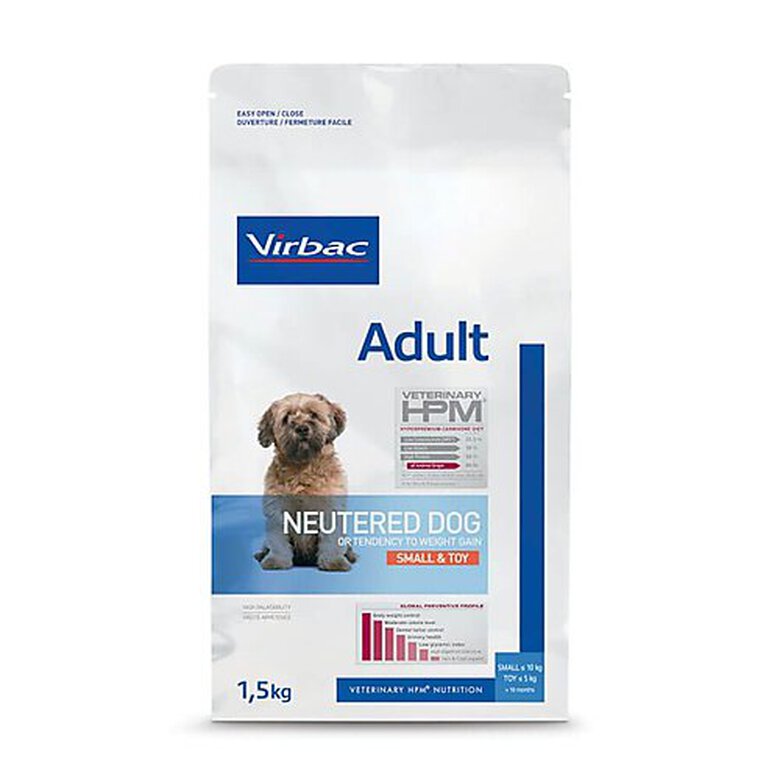 Virbac - Croquettes Veterinary HPM Adult Neutered Small & Toy Dog pour Chiens - 1.5Kg image number null