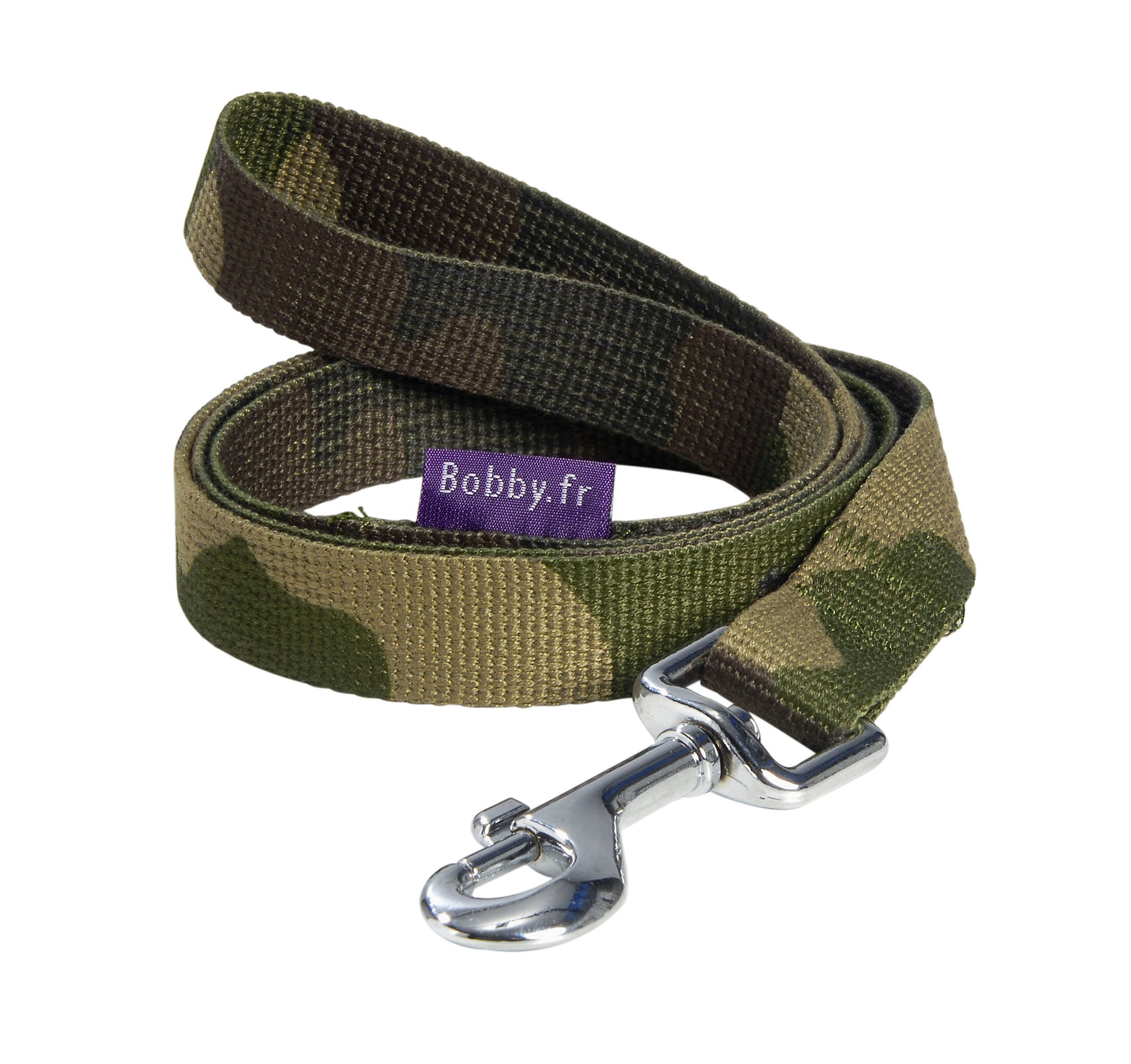 Bobby - Laisse Camouflage Kaki S pour Chiens - S 100/1,6cm Image num&eacute;ro 1