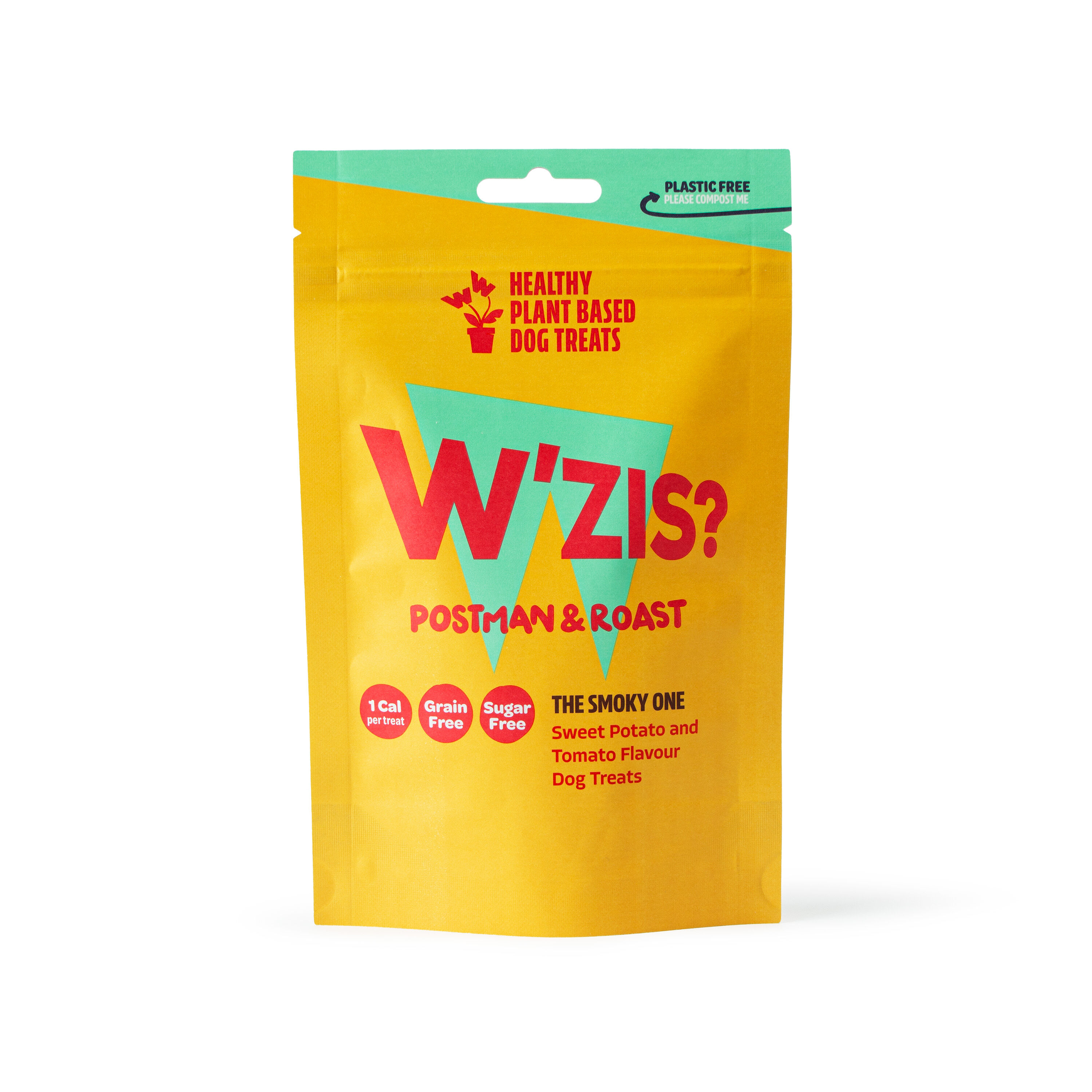 W'zis - Friandises Saines &agrave; Base de Plantes Boules & R&ocirc;ti Fum&eacute; pour Chien - 80 g Image num&eacute;ro 1