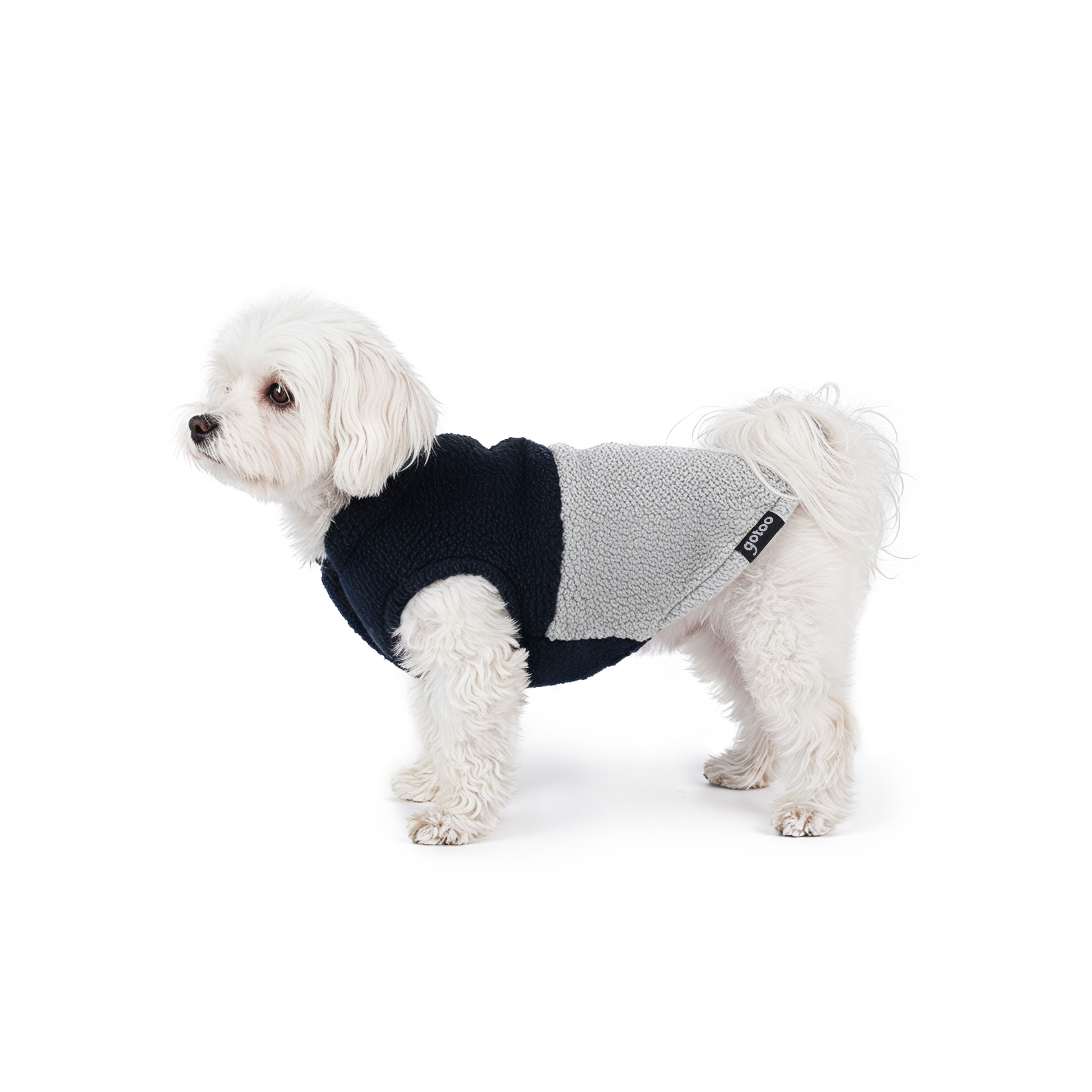 Gotoo - Manteau Polaire Bicolore pour Chiens - 25cm Image num&eacute;ro 12