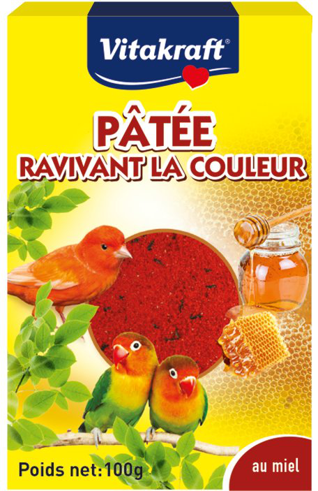 Vitakraft - Aliments P&acirc;t&eacute;e Ravivant la Couleur au Miel pour Oiseaux - 100g Image num&eacute;ro 1