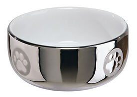 Trixie - Ecuelle en Céramique Argent Blanc pour Chat - 300ml