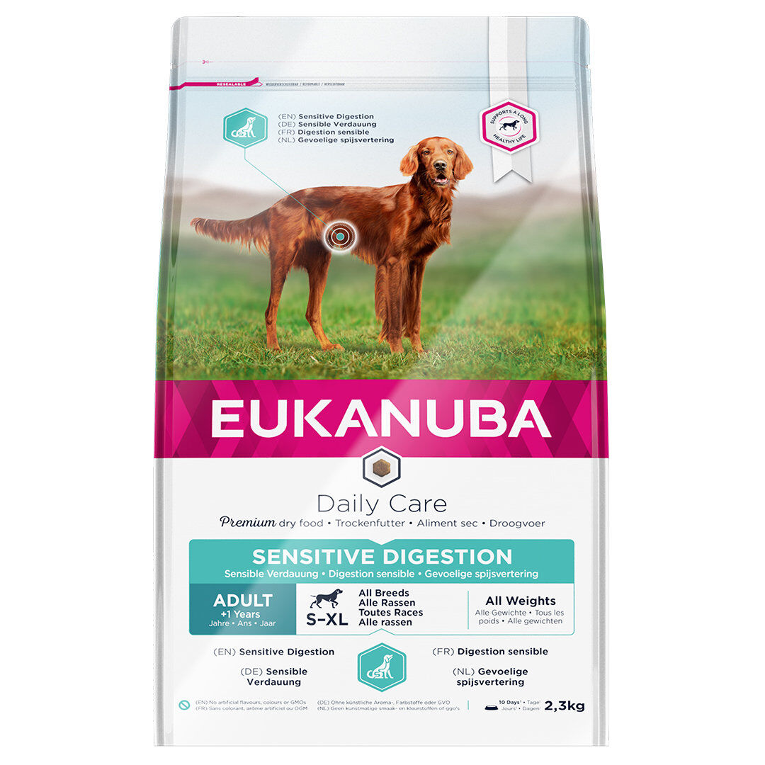 Eukanuba - Croquettes Daily Care Adulte Digestion Sensible Pour Toutes Les Races Poulet - 2,3kg Image num&eacute;ro 1