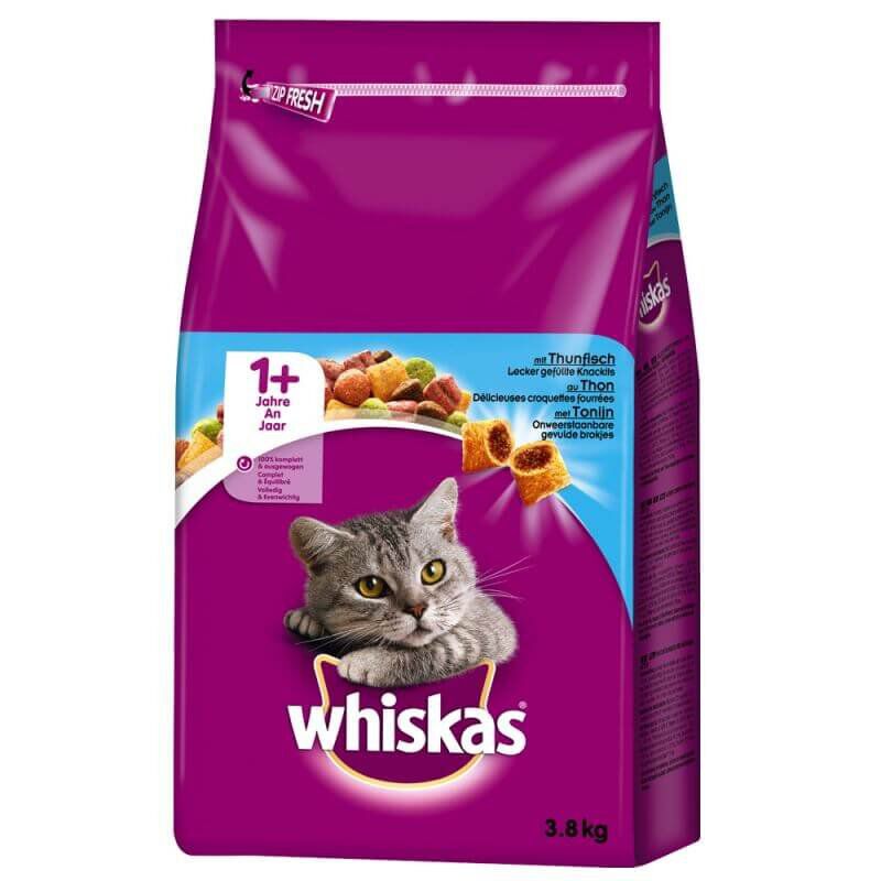Whiskas - Croquettes +1 au Thon pour Chat - 3,8Kg Image num&eacute;ro 1