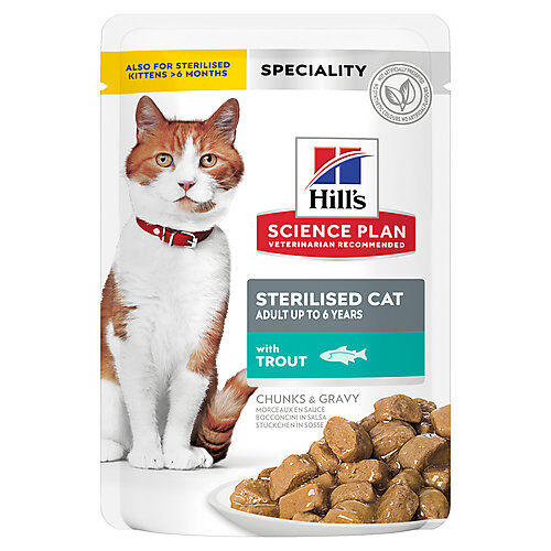 Hill's - Sachet Repas Science Plan Sterilised Cat pour Chat St&eacute;rilis&eacute; &agrave; la Truite - 85g Image num&eacute;ro 1