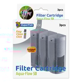 Superfish - Cartouches Filtres Aqua-Flow 50 pour Aquarium - x3