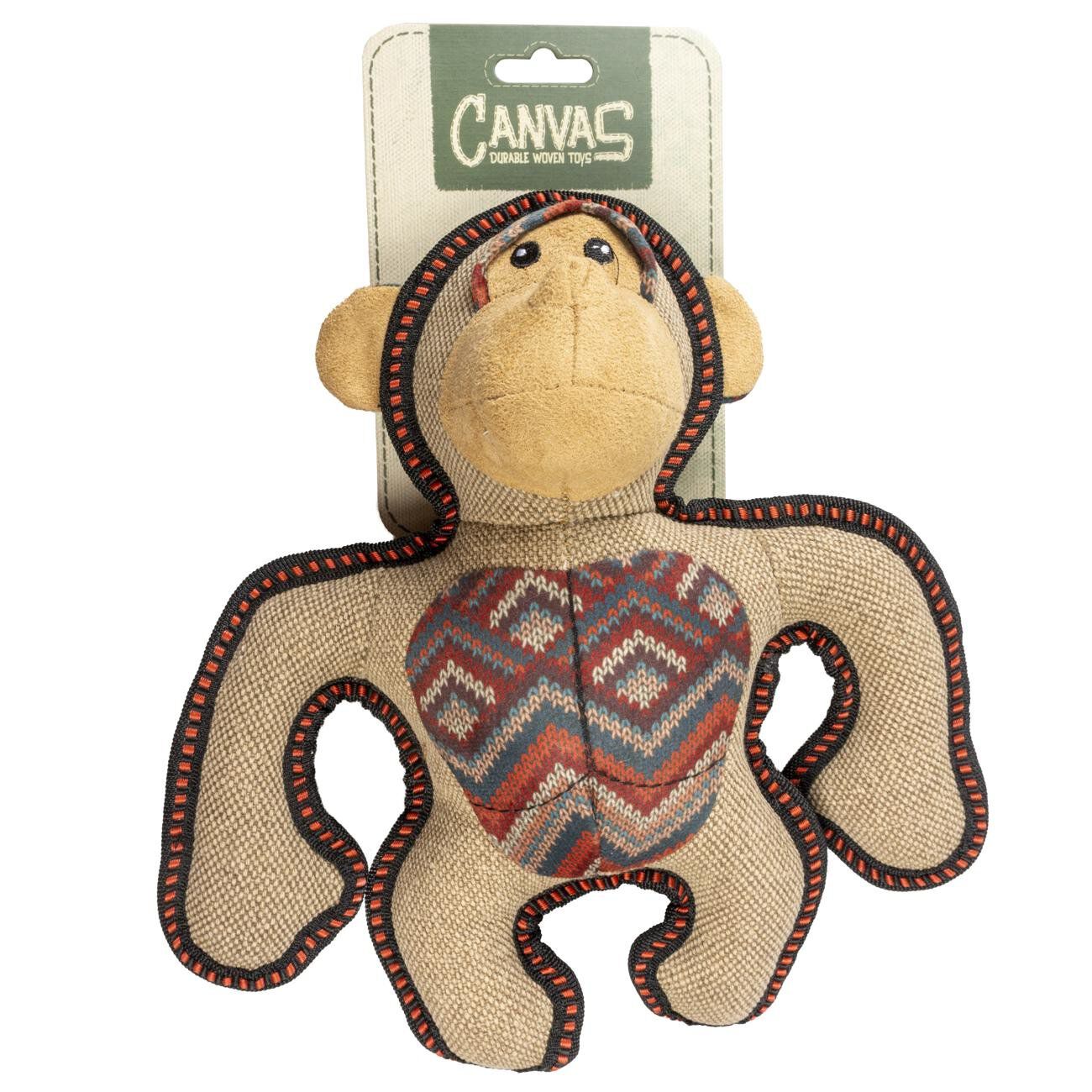 Duvoplus - Jouet Canvas Gorille Brun pour Chiens - 29x24x9cm Image num&eacute;ro 2