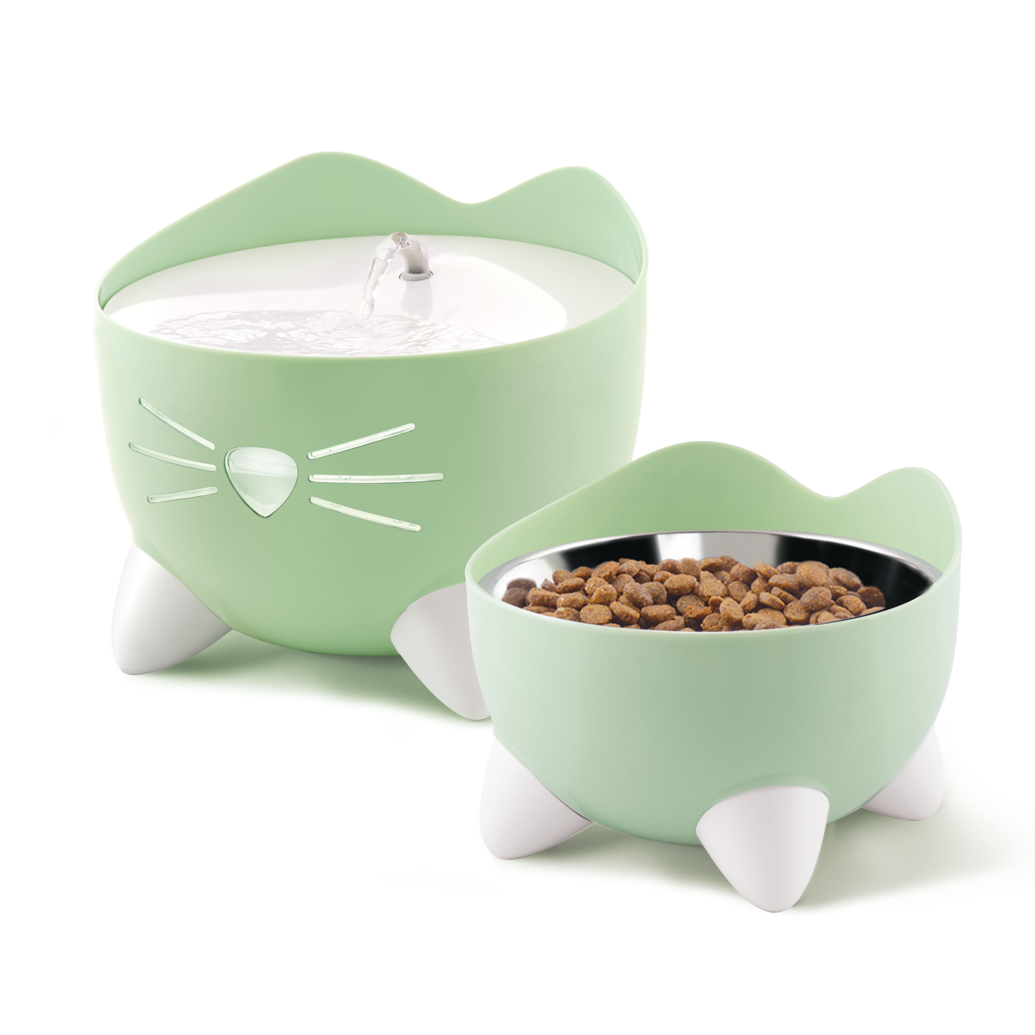 Catit - Kit Abreuvoir et Mangeoire Pixi Combo pour Chats - Vert Image num&eacute;ro 1