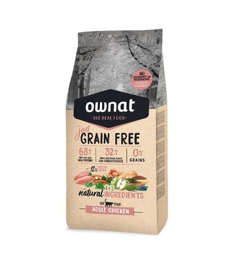 Ownat - Croquettes Grain Free au Poulet pour Chats