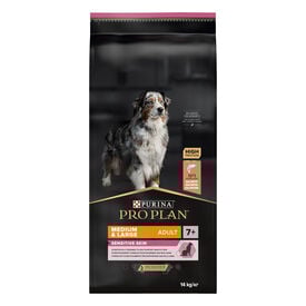 Pro Plan - Croquettes OPTIDERMA Medium & Large Adult 7+ Sensitive Skin Saumon pour Chien Senior