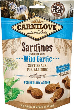 Carnilove - Friandises Semi-humide Sardine et Ail pour Chien - 200g