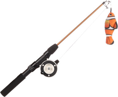 Flamingo - Jouet Rodney Poisson Clown & Canne à Pêche pour Chats - 41cm
