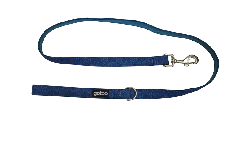Gotoo - Laisse Bleu Cachemire pour Chien - M Image numéro 1 Gotoo - Laisse Bleu Cachemire pour Chien - M Image numéro 1