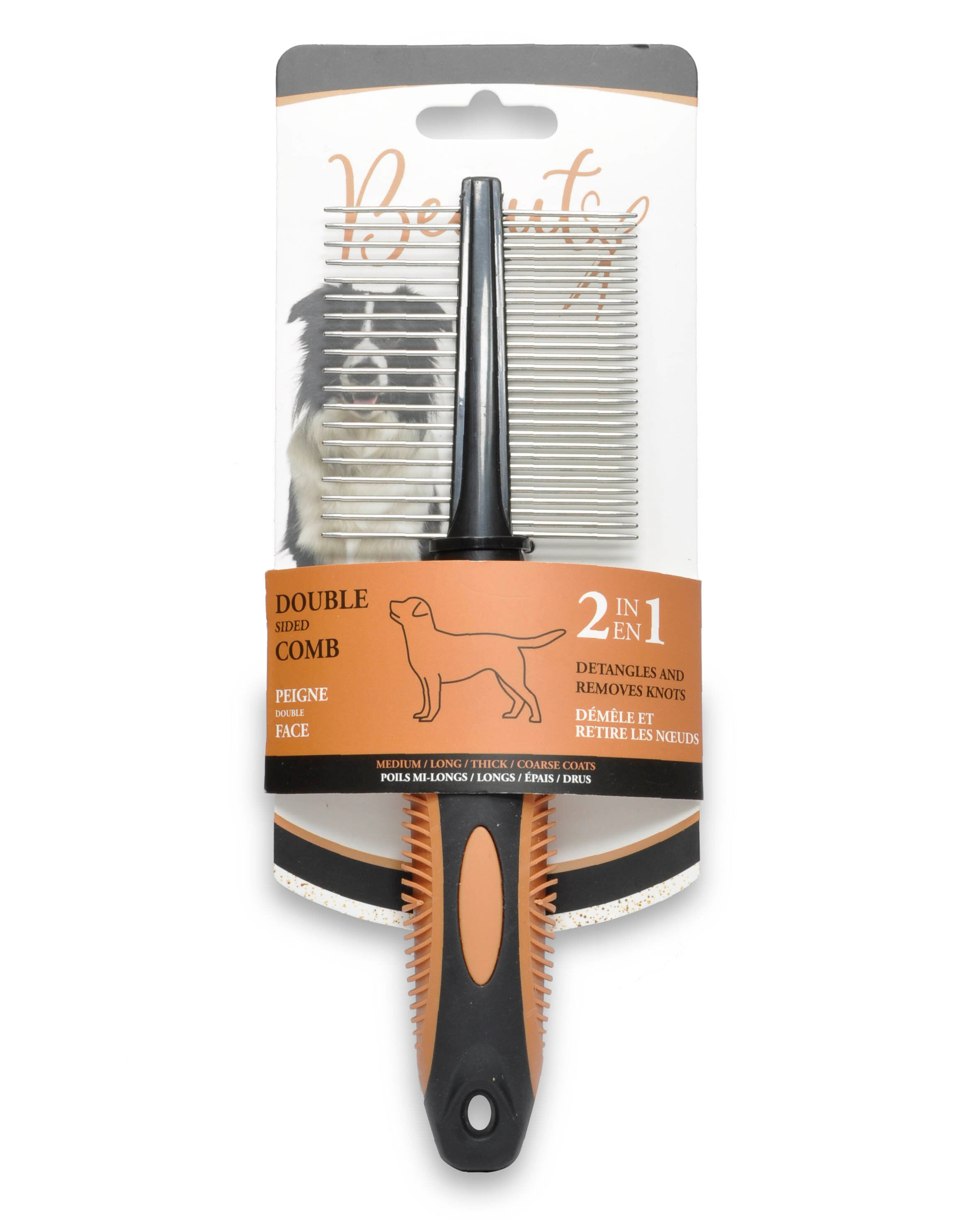 Beauty - Peigne Double pour Chien - 21cm Image num&eacute;ro 2