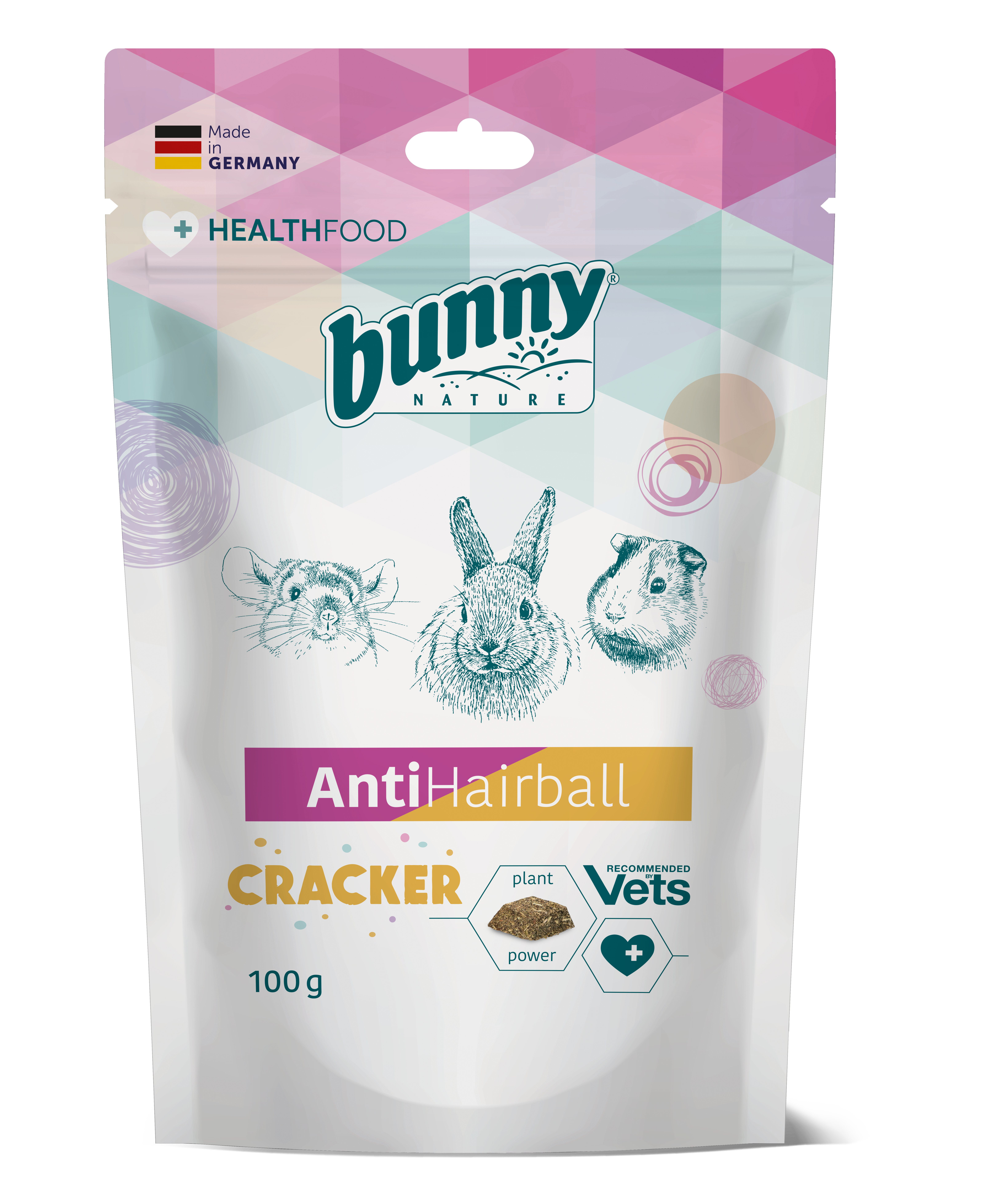 Bunny Nature - Aliment Compl&eacute;mentaire AntiHairball Cracker - 100g Image num&eacute;ro 1