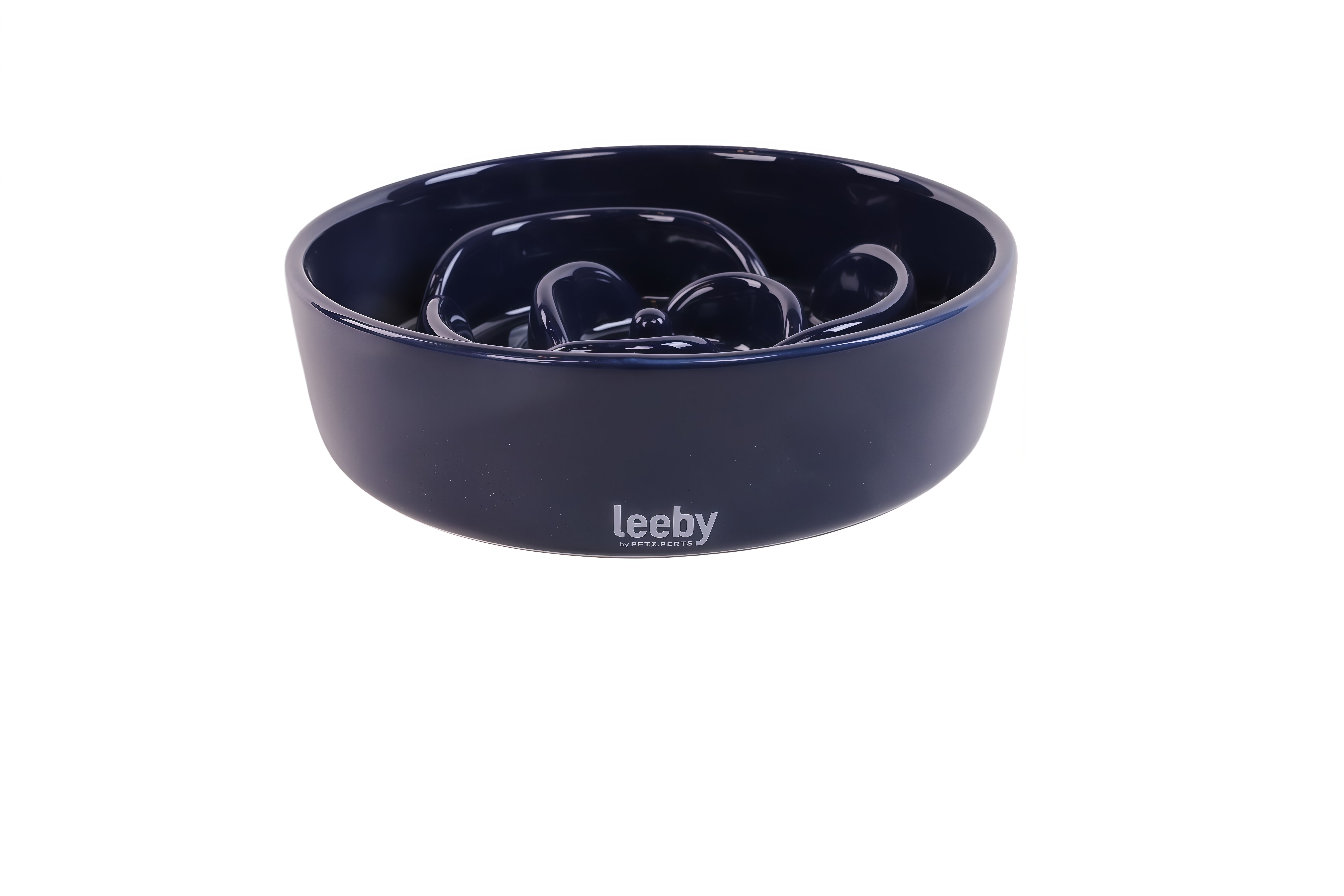 Leeby - Gamelle Anti-Glouton Design Bleu en C&eacute;ramique Pour Chiens - 300ml Image num&eacute;ro 2