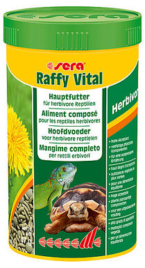 Sera - Aliments Composé Raffy Vital pour Tortues Terrestres et Reptiles Herbivores - 250ml