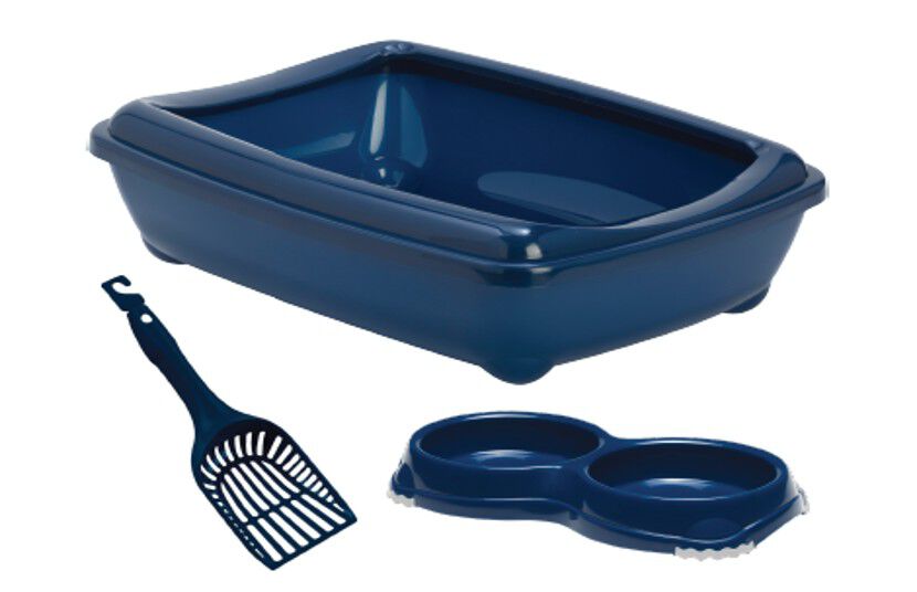 Nice Care &ndash; Kit de D&eacute;marrage avec Bac pour Chats - Bleu Image num&eacute;ro 1