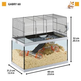 Ferplast - Cage Gabry 60 pour Rongeurs - 31x60x52cm