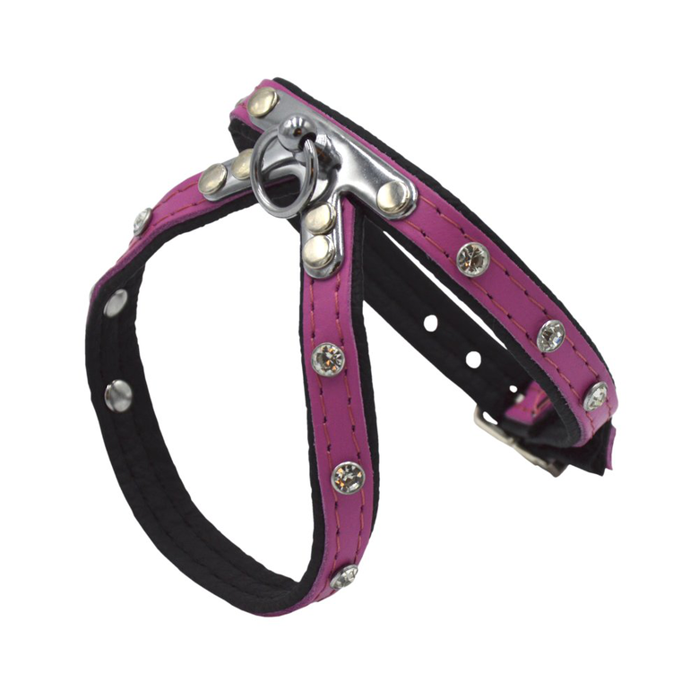 Comme Un Roi - Harnais Cuir So Funky Rose pour Chien - L Image numéro 1 Comme Un Roi - Harnais Cuir So Funky Rose pour Chien - L Image numéro 1