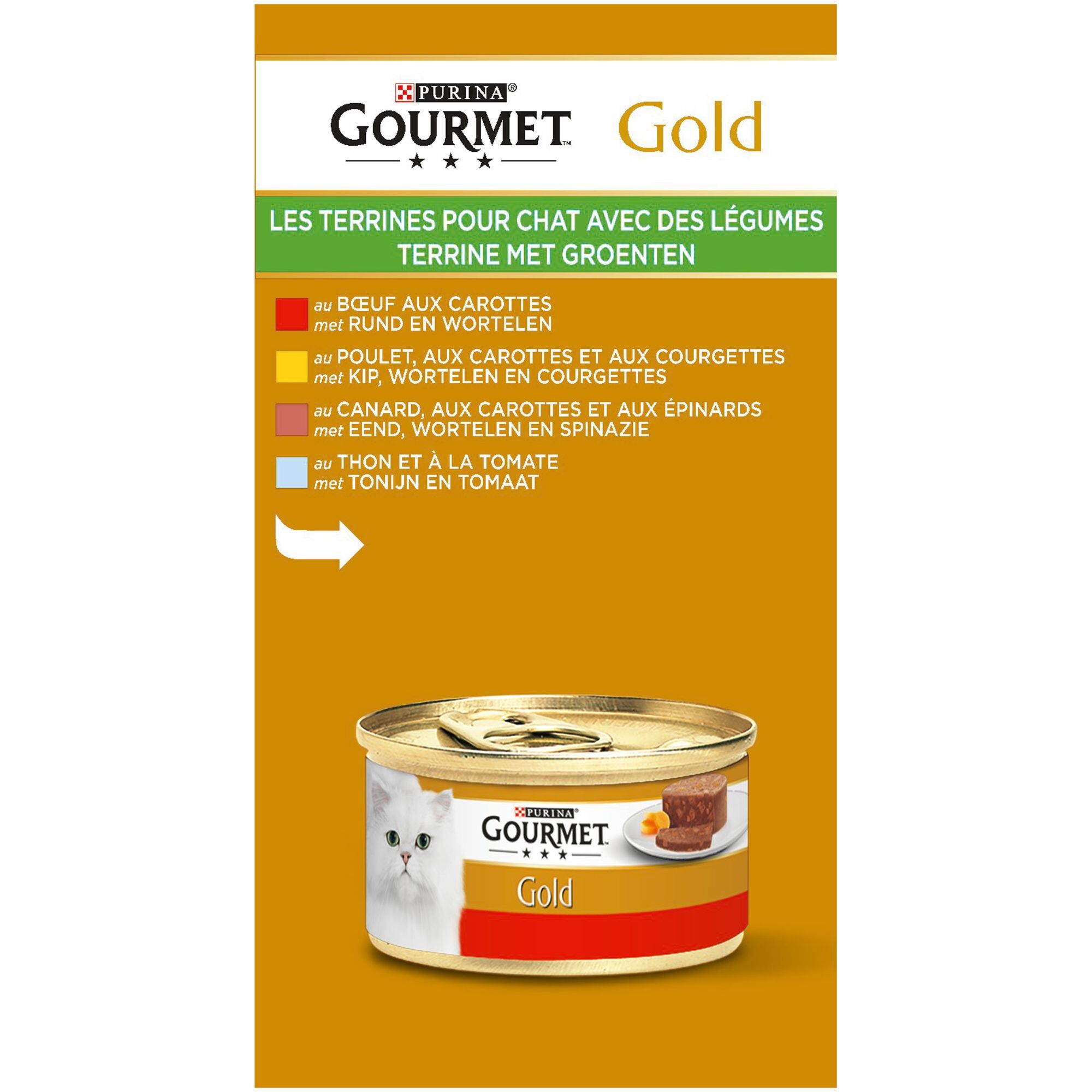 Gourmet - Les Terrines Gold aux aux L&eacute;gumes pour Chat - 12x85g Image num&eacute;ro 5