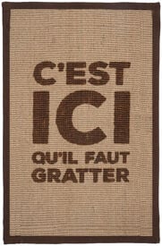 Wouapy - Tapis Griffoir Rectangle Marron pour Chats - 60x38cm