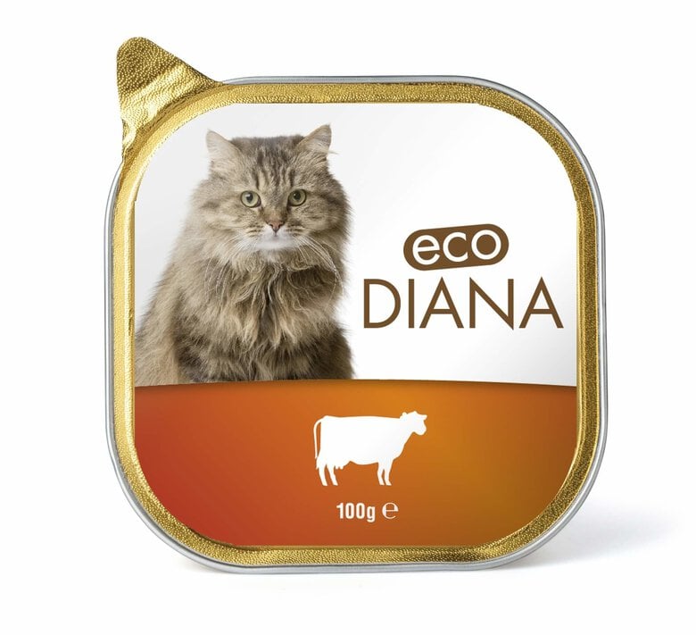 Eco Diana - Pâté en Barquette au Bœuf pour Chat - 100g Image numéro 1 Eco Diana - Pâté en Barquette au Bœuf pour Chat - 100g Image numéro 1