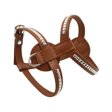 Comme Un Roi - Harnais Bulldog Cuir So Chic Caramel pour Chien - XS