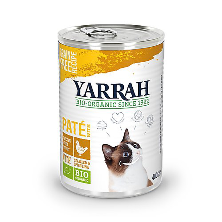 Yarrah - Pâtée Bio Sans Céréales au Poulet pour Chats - 400g image number null