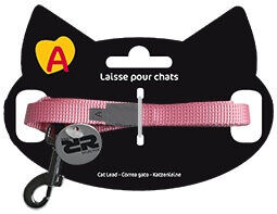Animalis - Laisse Basic de 1,2m pour Chat - Rose Image num&eacute;ro 1