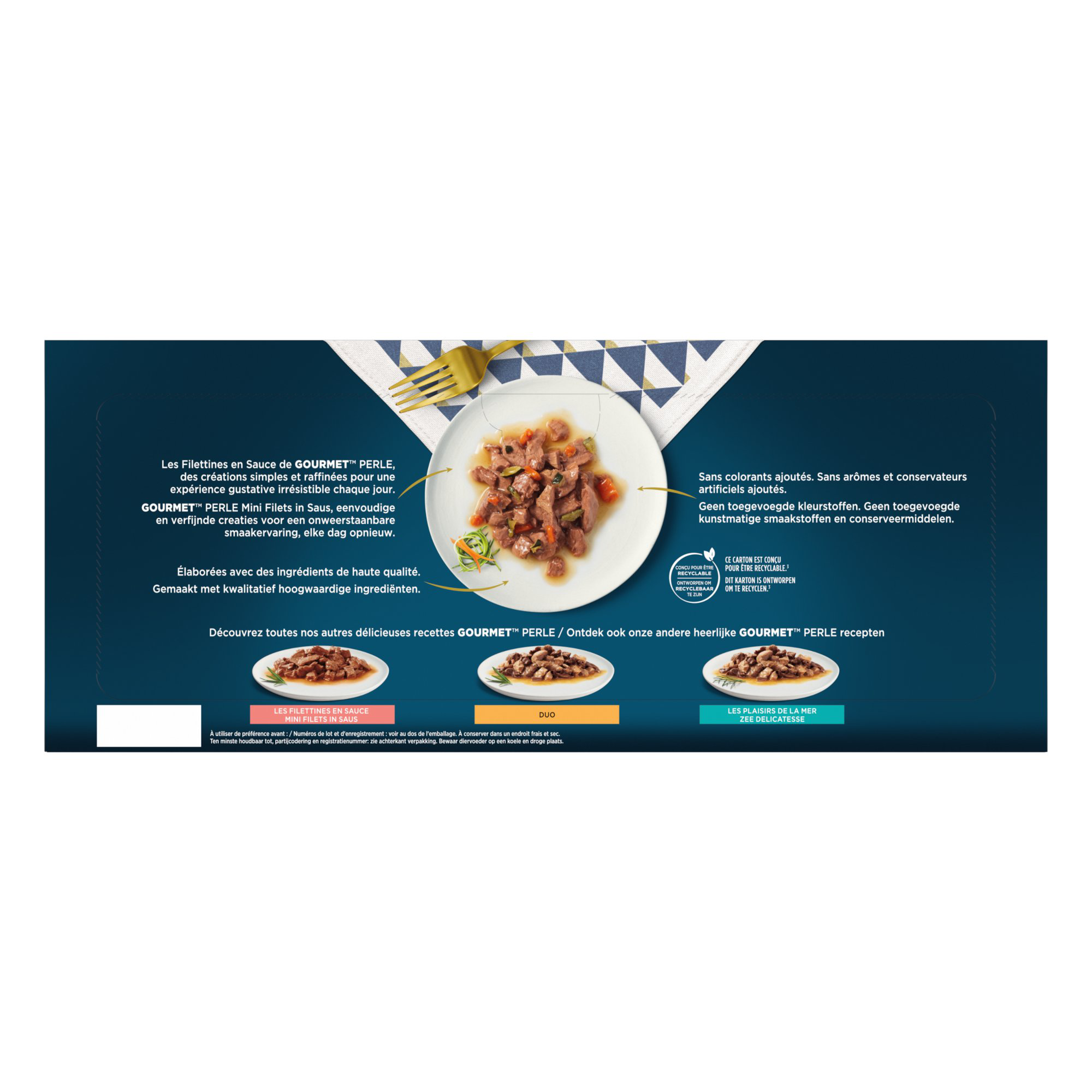 Gourmet -  Sachets Fra&icirc;cheur Perle Les Filettines Avec L&eacute;gumes pour Chat Adultes - 40x85g Image num&eacute;ro 4