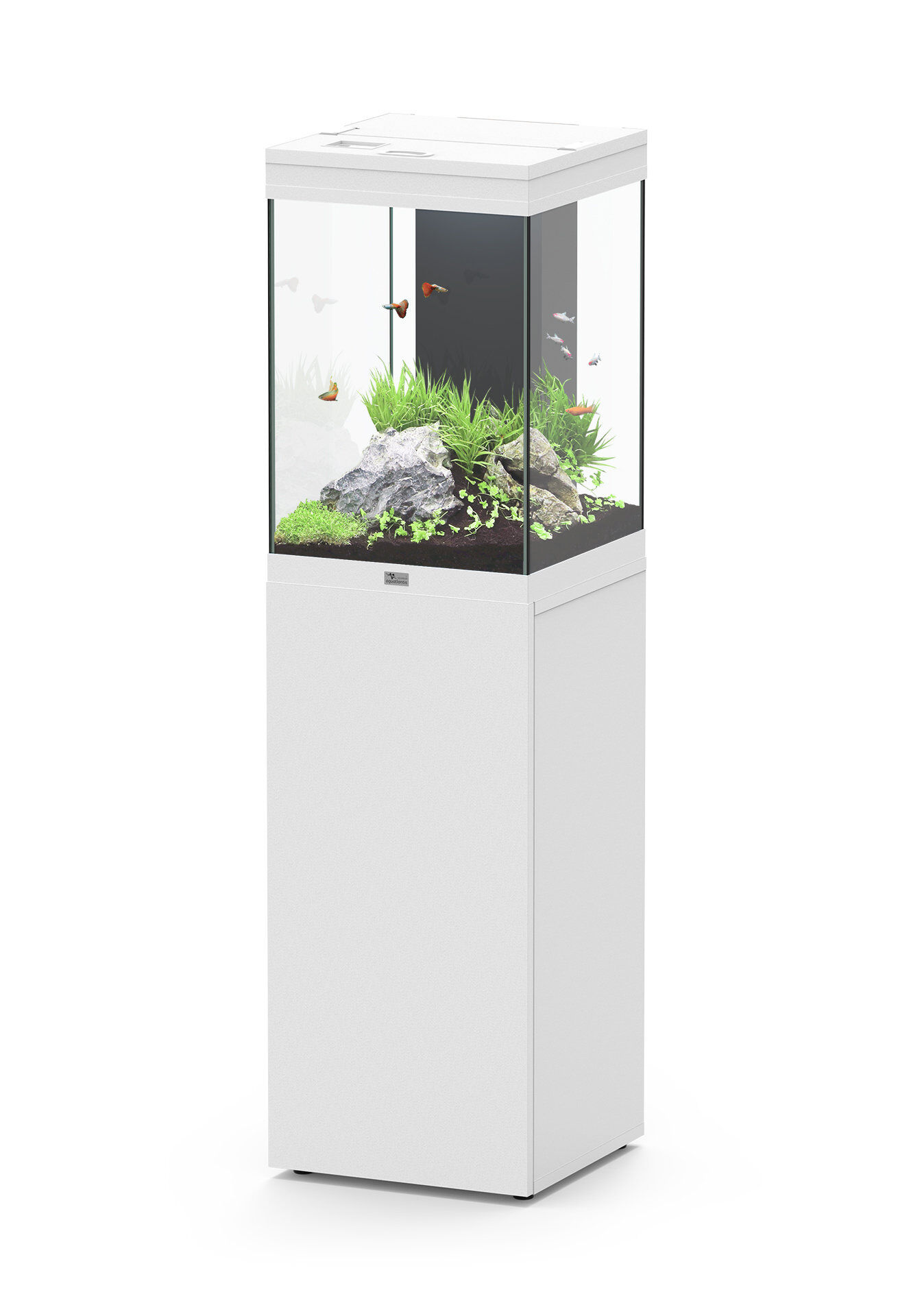 Aquatlantis - Aquarium + Meuble Led &eacute;quip&eacute; AQUA TOWER 96 Blanc - 96L Image num&eacute;ro 1