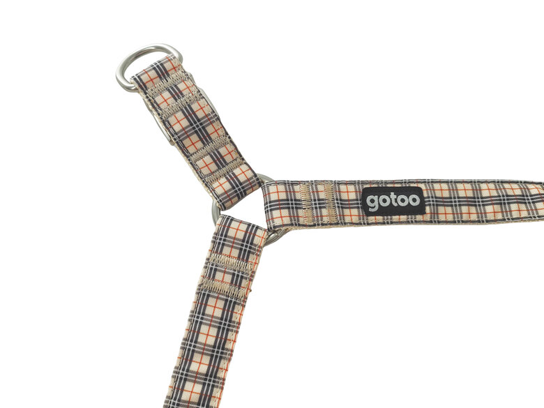 Gotoo - Harnais en Tartan Marron pour Chien - XS Image numéro 4 Gotoo - Harnais en Tartan Marron pour Chien - XS Image numéro 4