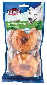 Trixie - Denta Fun Chicken Chewing Rings - 6cm 2 Pcs/110g