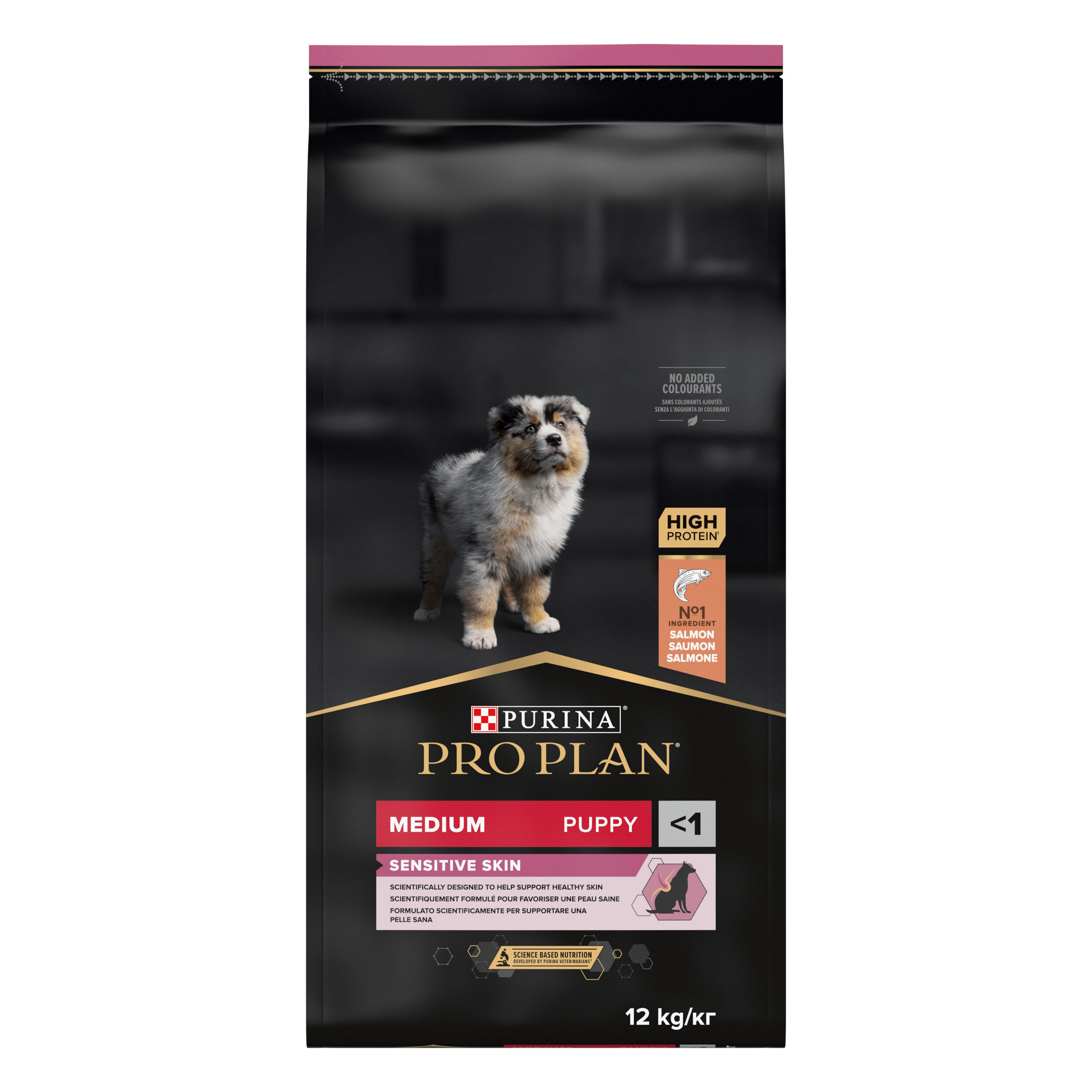Pro Plan - Croquettes Medium Sensitive Skin Saumon pour Chiot - 12Kg Image num&eacute;ro 1