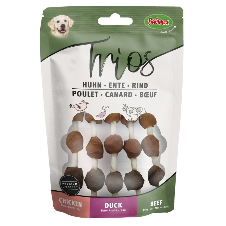 Bubimex - Batônnets Peau de Buffle au Poulet Canard et Bœuf pour Chien - 100g Image numéro 1 Bubimex - Batônnets Peau de Buffle au Poulet Canard et Bœuf pour Chien - 100g Image numéro 1