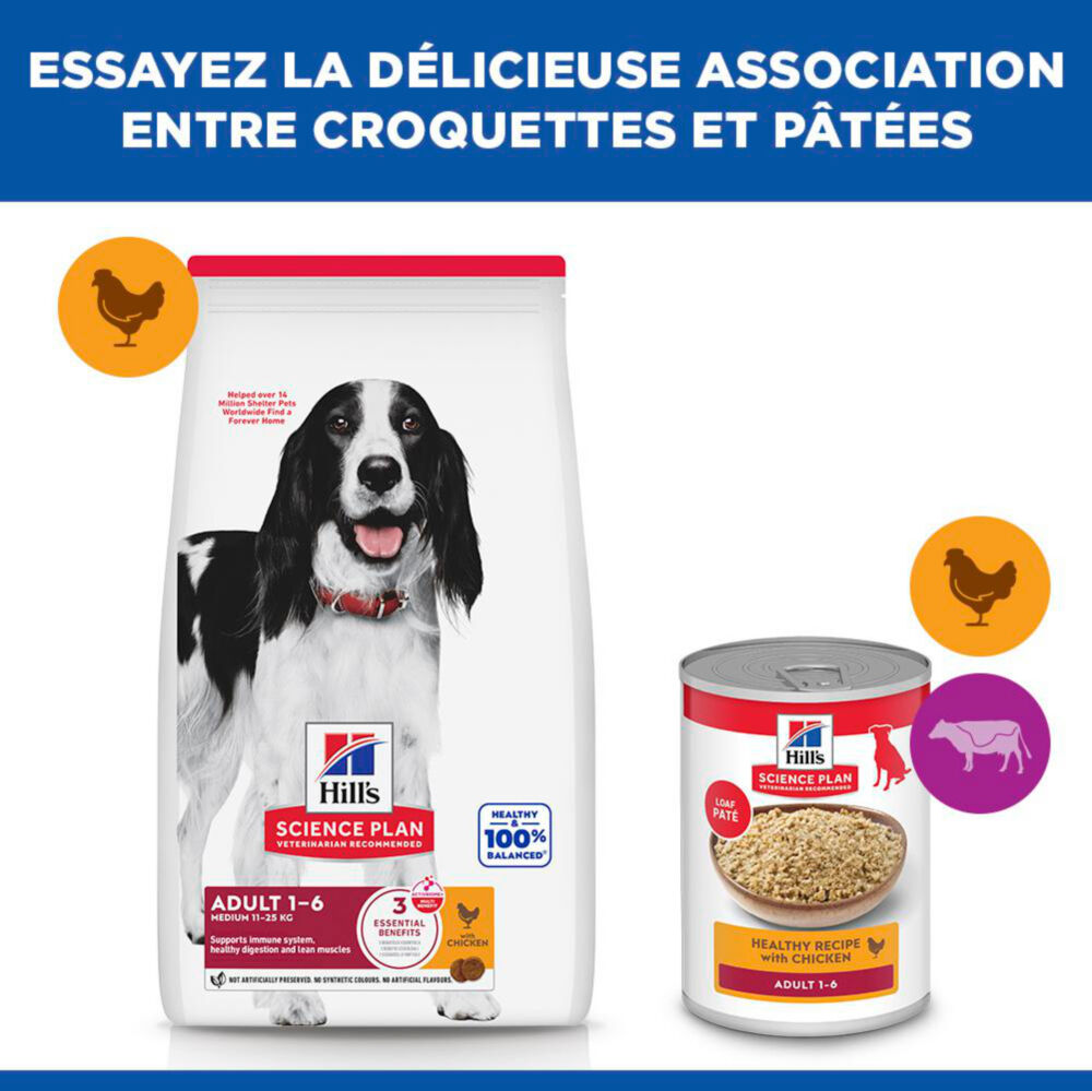 Hill's Science Plan - Croquettes Adult  Au Poulet pour Chiens - 12kg Image num&eacute;ro 13