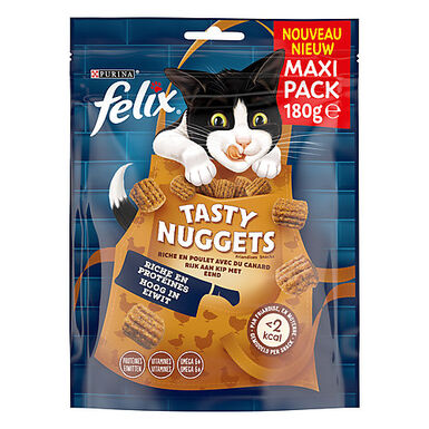 FELIX - Friandises Tasty Nuggets Poulet Canard pour Chats - 180g