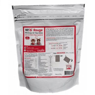 Osalia - Complément VIT'I5 Rouge Eco Recharge pour Chiens et Chats - 600g