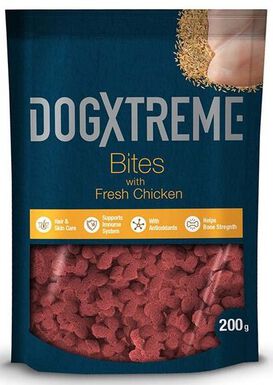 DogXtreme - Friandises BITES avec Poulet Frais pour Chiens - 200g