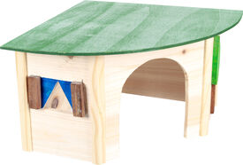 Flamingo - Maison d'Angle en Bois pour Rongeurs
